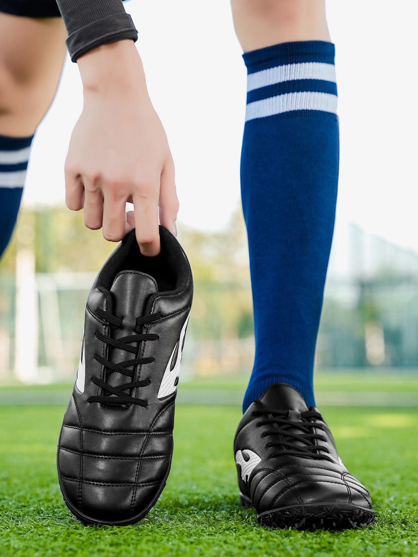 Men Women Professional Football Cleats, Breathable Mesh Lining, Long Nails Strong Grip Sole, Lightweight Durable, Multi-Field Fit