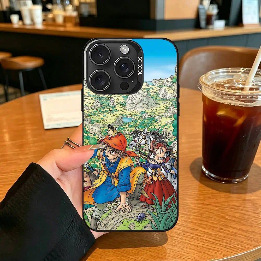 Game Dragon Quest Silver Electroplated Shockproof Phone Case For iPhone 11-17 Pro Max/Plus & Samsung Galaxy S23-S25