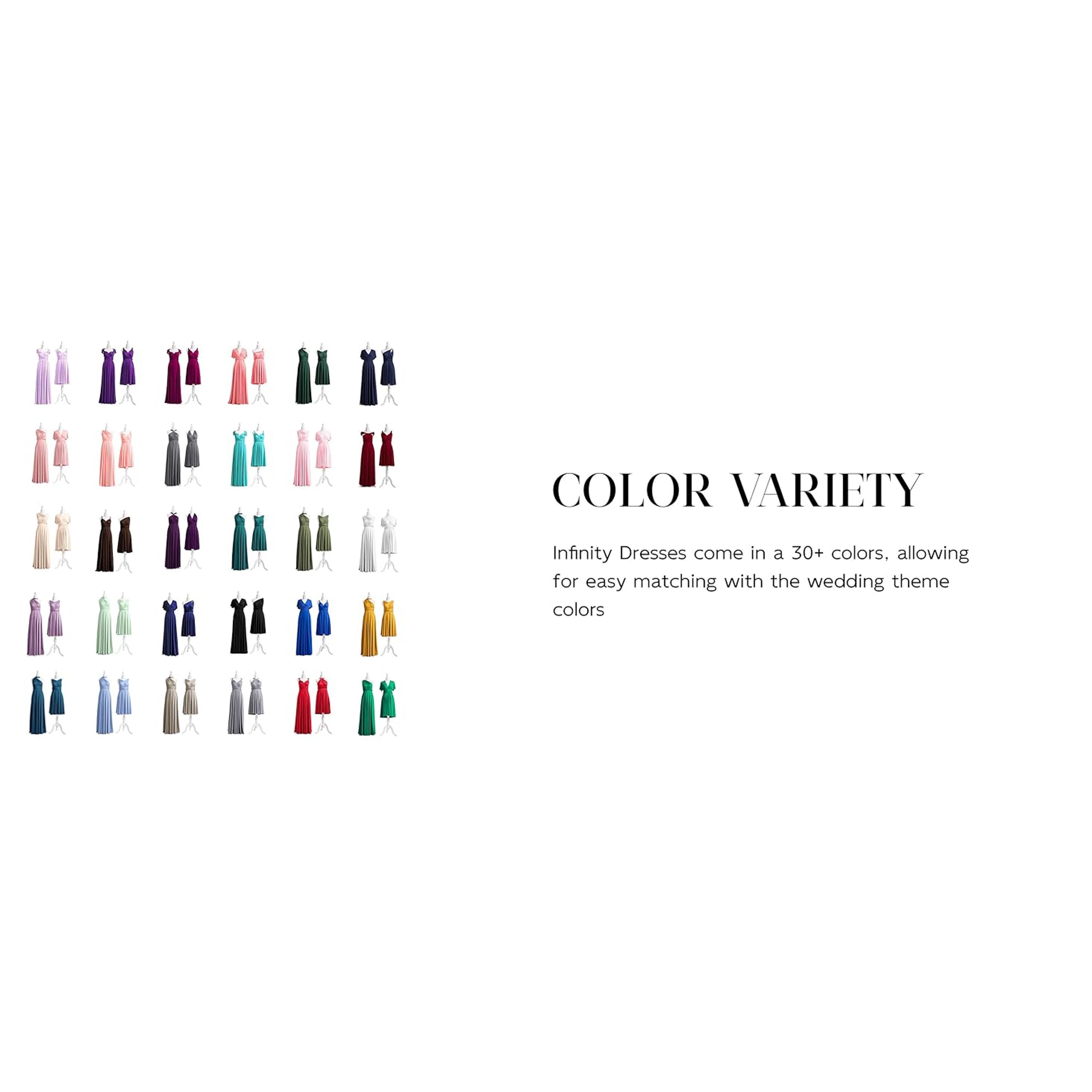Women's Plus Size Long Infinity Dress - Bandeau, Convertible, Multi-Way Twist Wrap Dress for Beach, Prom, Cocktail Events, Fits Maternity Needs
