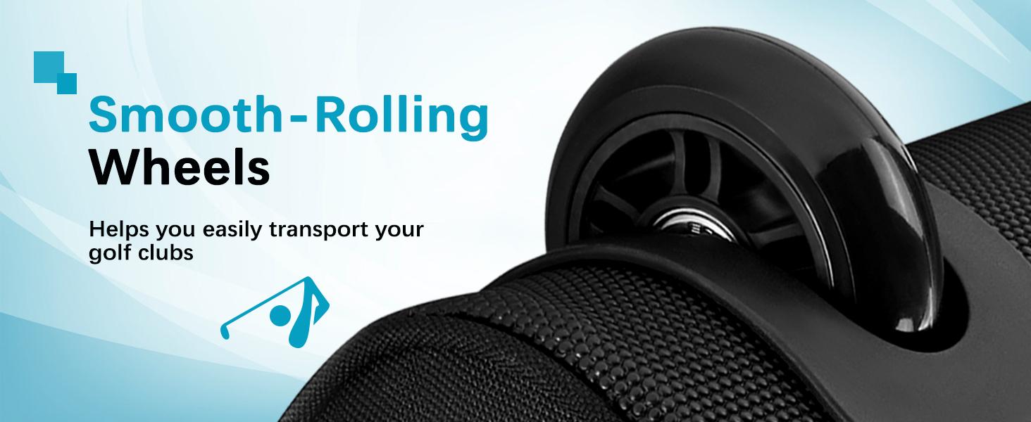 Himal Outdoors Soft-Sided Golf Travel Bag with Wheels - Heavy Duty 600D Polyester Oxford Wear-Resistant, Excellent Zipper Universal Size