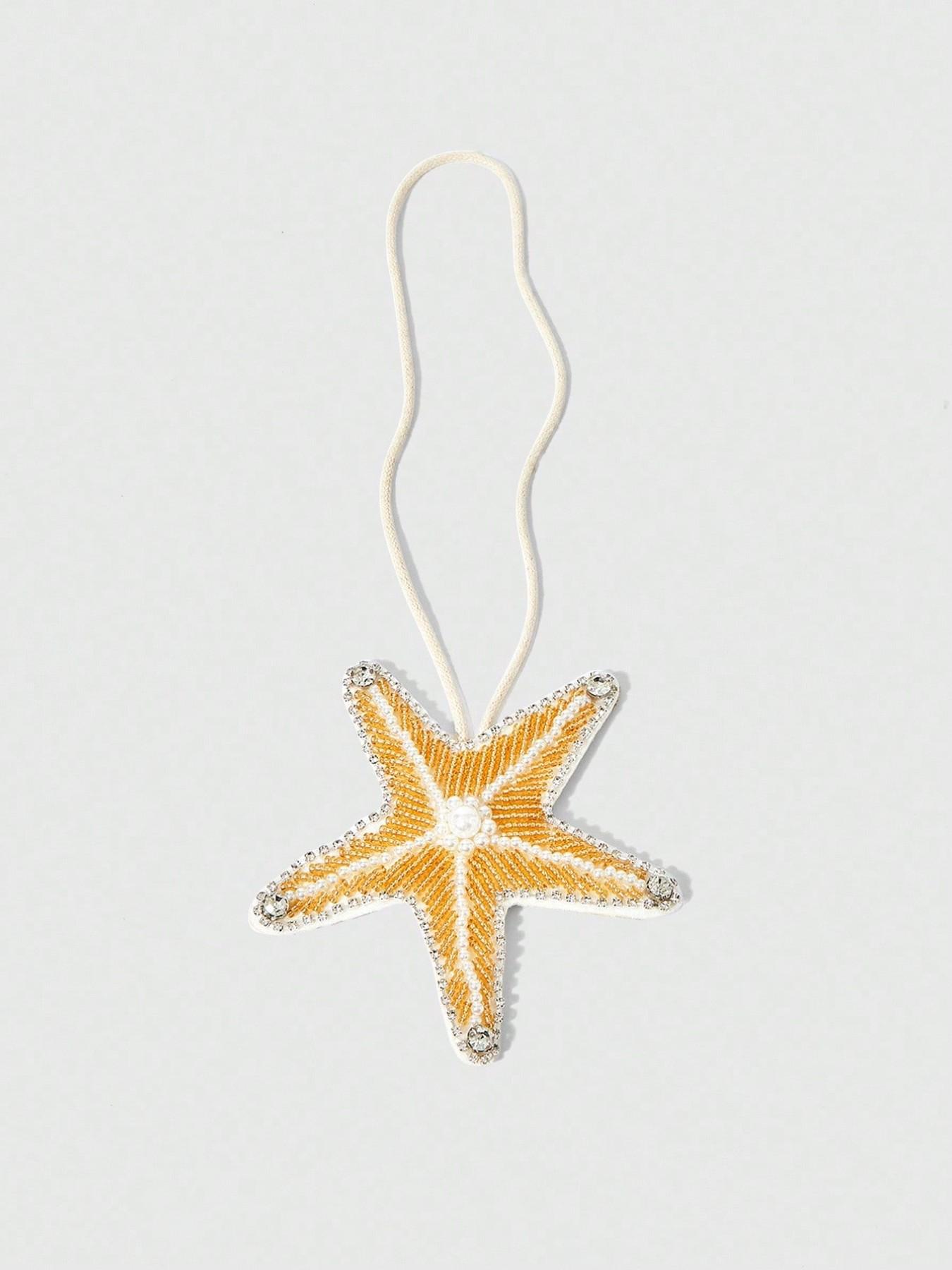 Handmade Pearl Shell Charm Pendant, Boho Style Keychain or Car Ornament, Perfect for Vacation Bags and Woven Handbags Decor, Charms For Bags