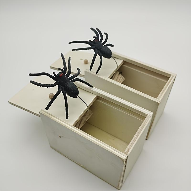 The Original Spider Prank Box- Funny Wooden Box Toy Spider Prank, Hilarious April Fools Day, or Birthday Surprise Toy and Gag Gift Practical Joke Bromas Kit