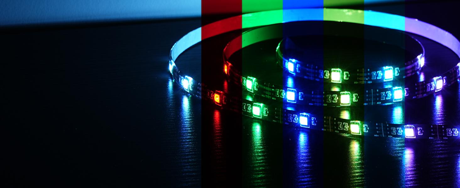 HOOBRO LED Modern Media TV Console Table with Large Drawer, TV Stand with Power Outlets to 65 inch TV, Gaming Entertainment Center with Glass Shelves, for Living Room Bedroom, Black