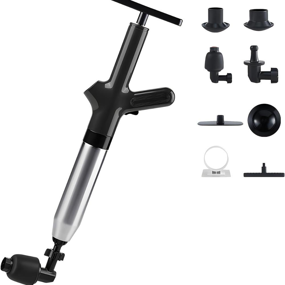 Toilet Plunger Kit, High Pressure Air Drain Cleaner, Toilet Clog Remover for Bathroom, Shower, Sink, and Bathtub, Essential Household Cleaning Tools   shock brush