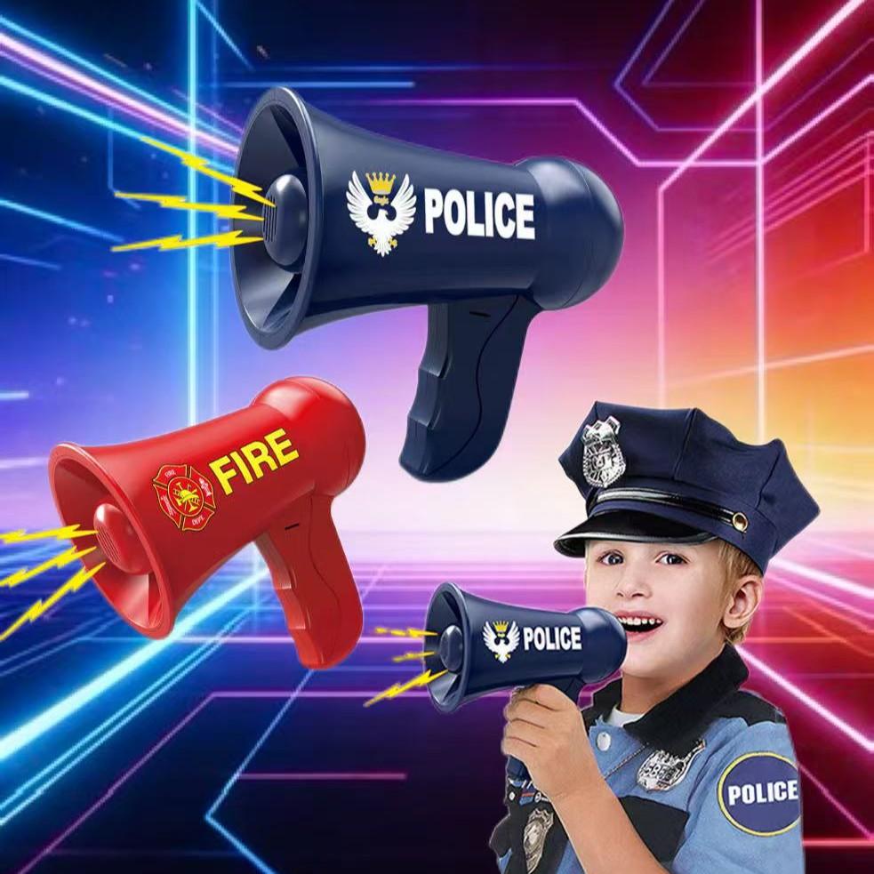 Handheld Voice Changer Megaphone Toy, Police Firefighter Role Play Kids Toy, Suitable for Boys and Girls, Fun Sound Amplifier