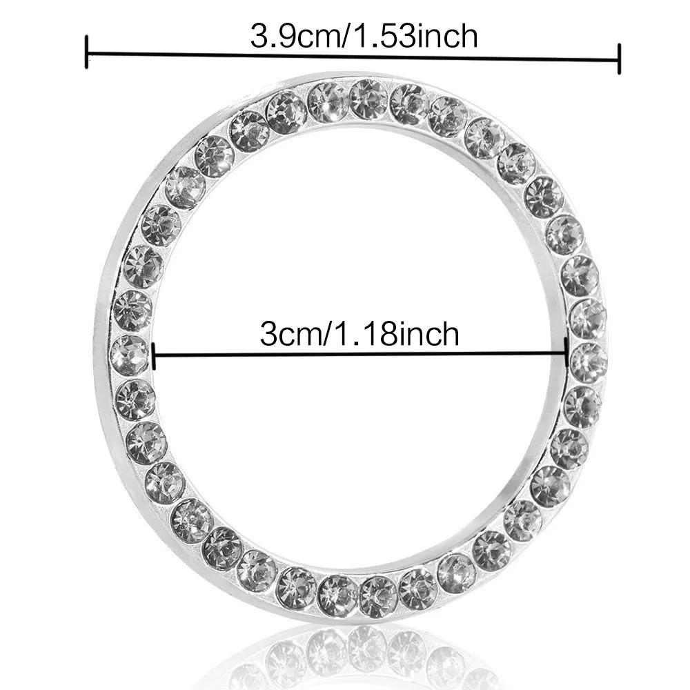 Universal Ignition Switch Cover with Crystal Diamond Trim, Easy-Install Car Interior Accessory to Enhance Luxury Ambience, Keyhole Decorative Patch for Vehicles