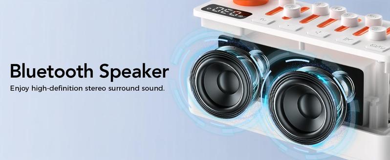 TAKOO 3-in-1 Sound Machine/Bluetooth Speaker/Night Light, DIY Mixable 8 Nature Sounds & White Noise, Green Noise, Brown Noise, Pink Noise, 11 Ambient Lights, 180-min Timer for Sleep Aid, Relaxing, Kids, Smartphone, Audio