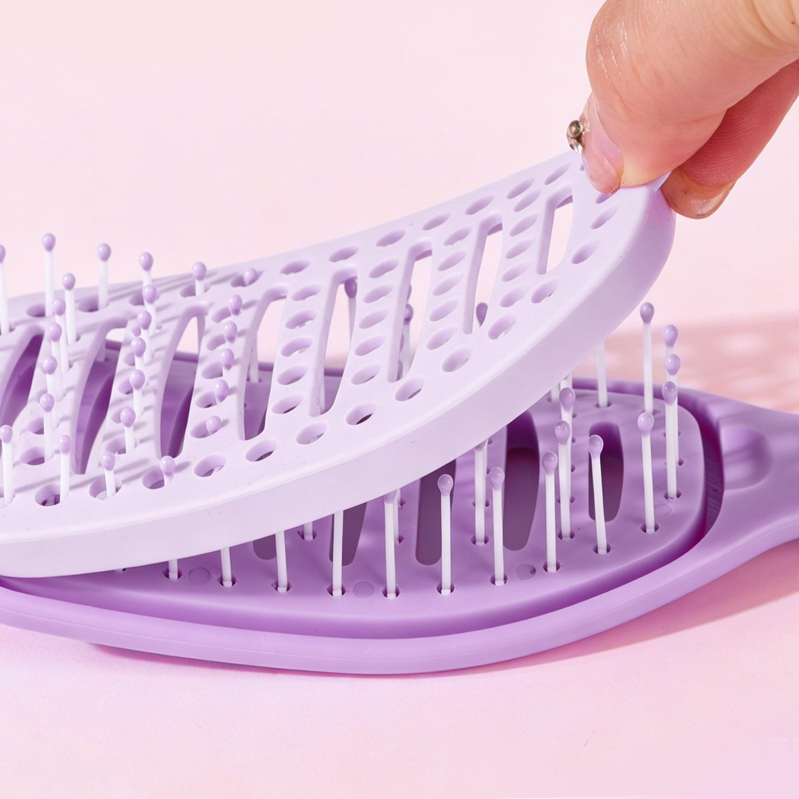 Self-Cleaning Hair Brush, Easy Hair Removal Detangling Comb, Scalp Massage, Anti-Tangle Smoothing Brush for Wet & Dry Hair Care