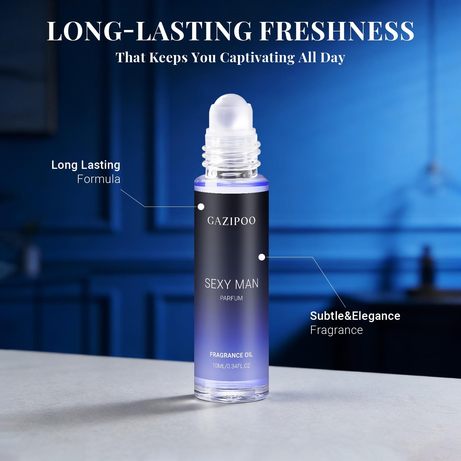 10ML Portable Woody Fragrance Perfume, Fresh Grapefruit Lemon Mint Pepper, Warm Ginger Clove Jasmine Amber, Deep Incense Cedar Sandalwood Vetiver