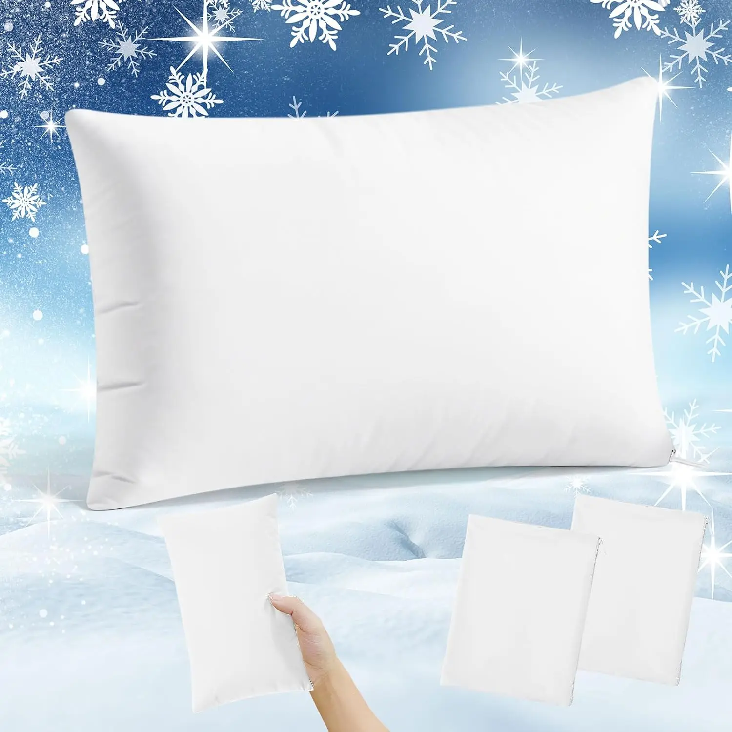 2 Pack 7"x11" Cooling Small Pillowcase (Only Pillow Case)