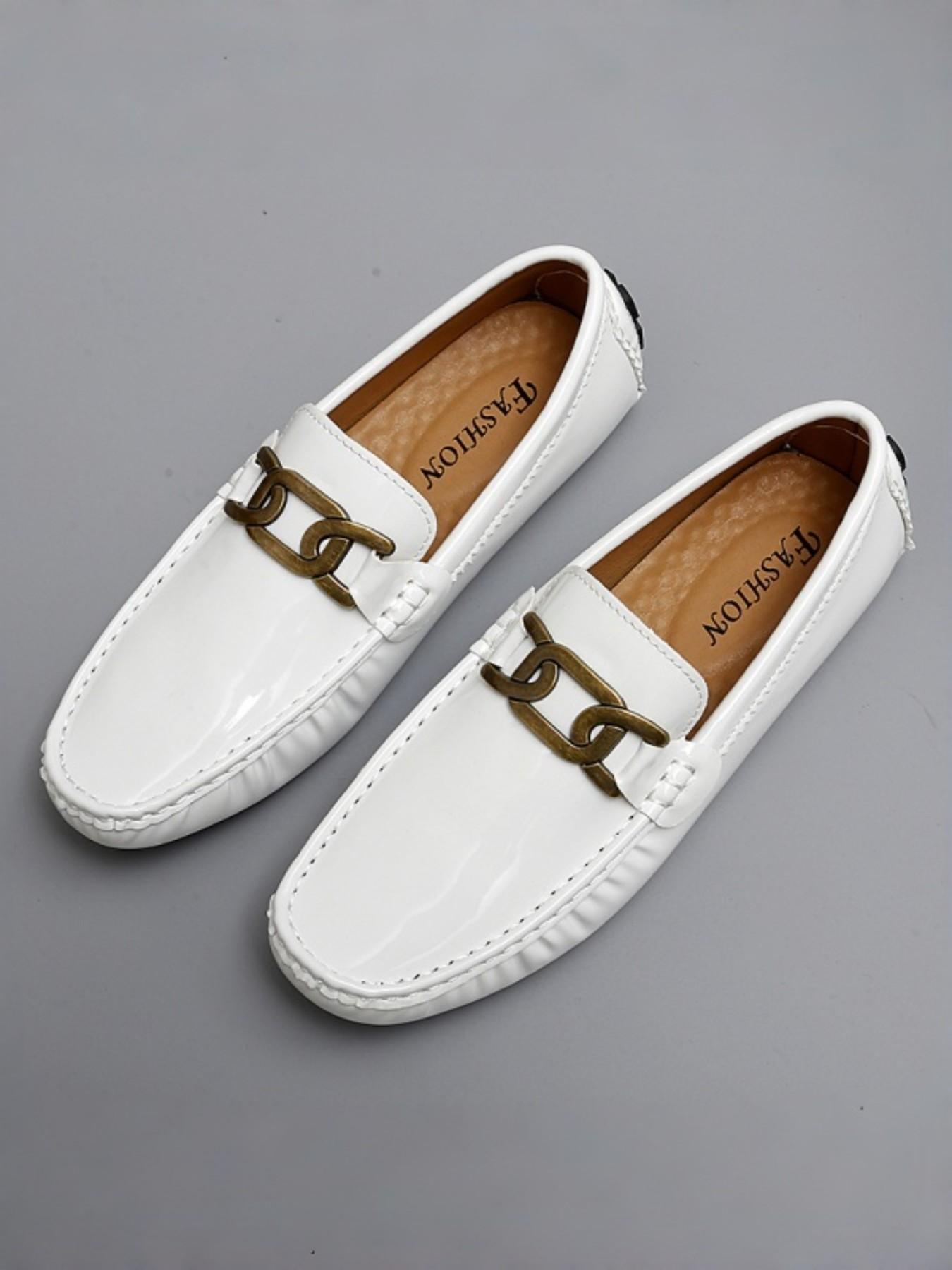 Men's Slip-On Moccasin Shoes, Hand Stitched Details, Cushioned Insoles, Casual Date & Streetwear, Trendy Durable Footwear
