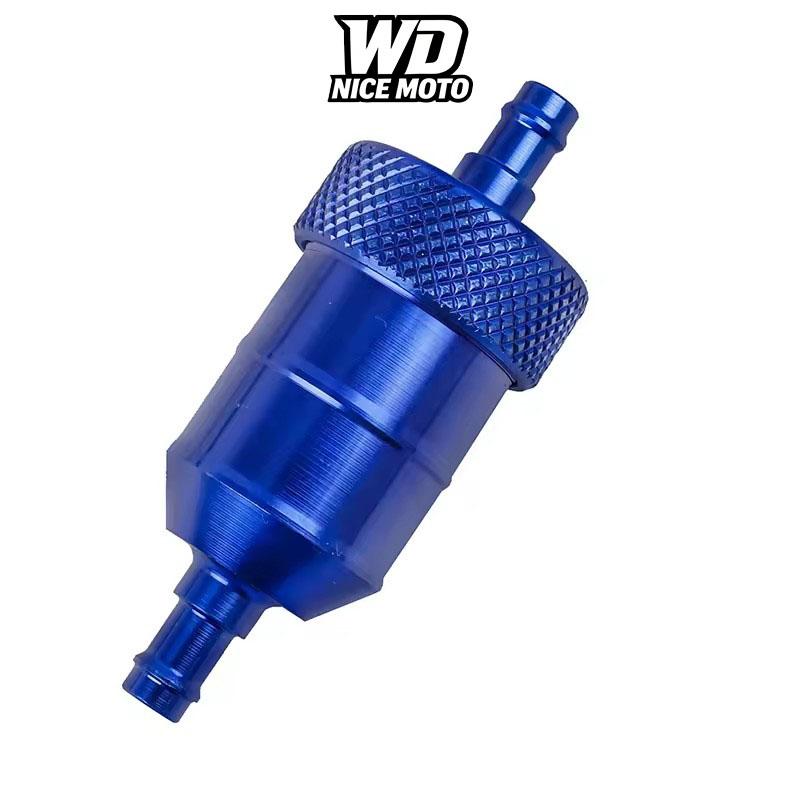 WD NICE MOTO 6mm Aluminum Alloy Fuel Filter, Universal Fit for Motorcycle Atv Quad, Available in Multiple Colors, Durable Cnc Material
