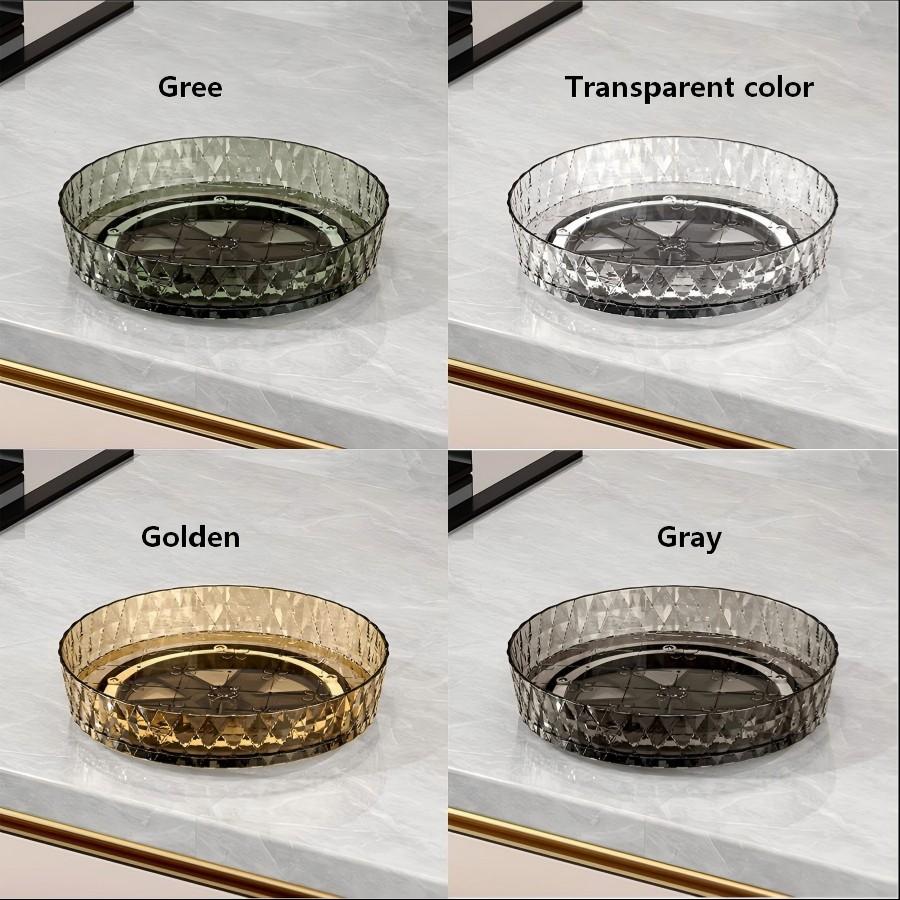 Rotating Storage Rack for Kitchen Countertop, Multi-Functional Rotating Tray, Spice Organizer, Living Room Desktop Storage Tray