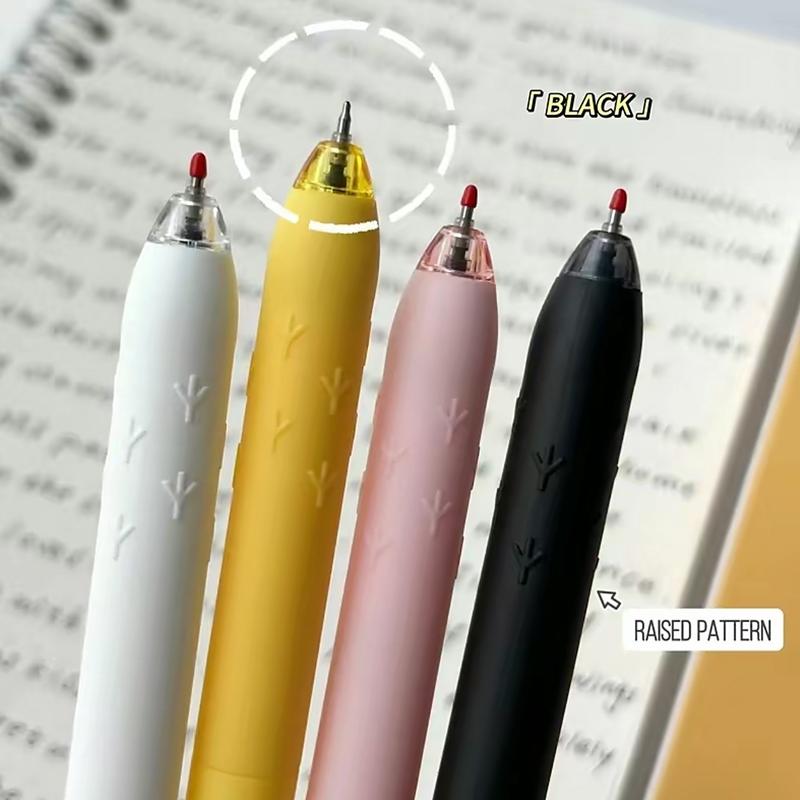 Creative Chicken Gel Pens Set of 4, 0.5mm Quick Dry Click Writing Pens, Unique Design Fun Relax Office Gift Pen Christmas Present