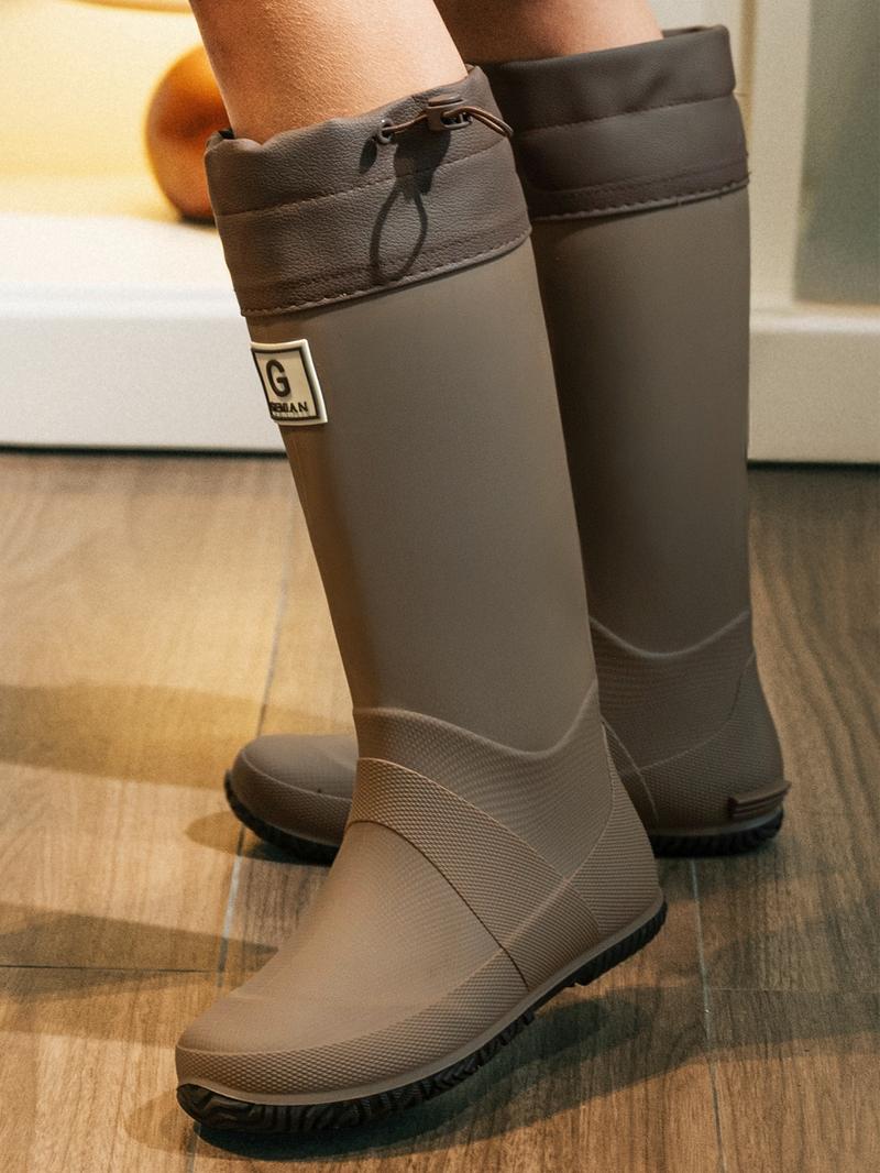 Unisex Waterproof Rain Boots, Garden Boots, Lightweight Non-slip Rubber Shoes for Outdoor Wear, Foldable Rain Boots for Outdoor Digging and Fishing