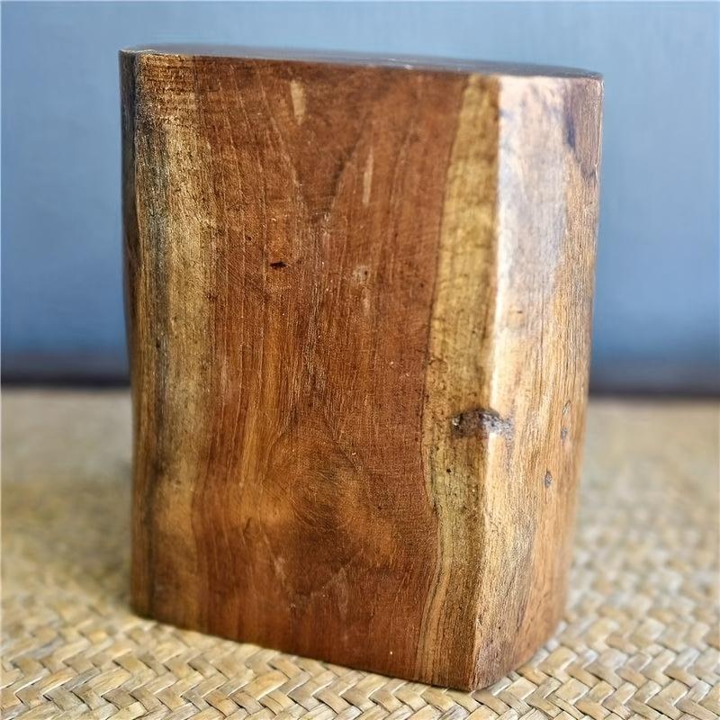 Hand Carved Teak Wood Storage Box with Swivel Lid, 1 Pack Jewelry Box, Exquisite Wood Grain & Polished Finish, Large Capacity Organizer for Accessories & Keepsakes, Home Decor & Special Occasions, Collectible Craft Box