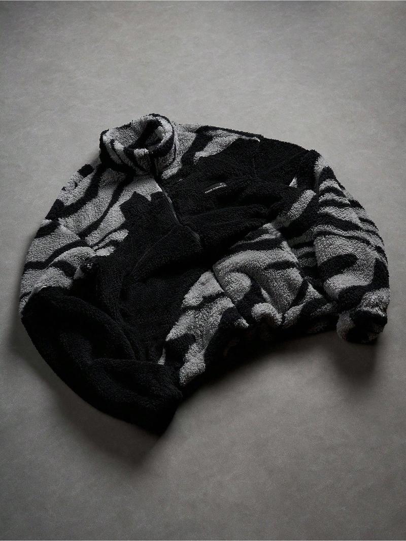 Men's Zipper Letter Graphic Windbreaker Jacket, Outdoor Parka Coat, Winter Jacket, Casual Fitted Jacket, Zip Up Coats, Casual Streetwear, Fall & Winter Fashion