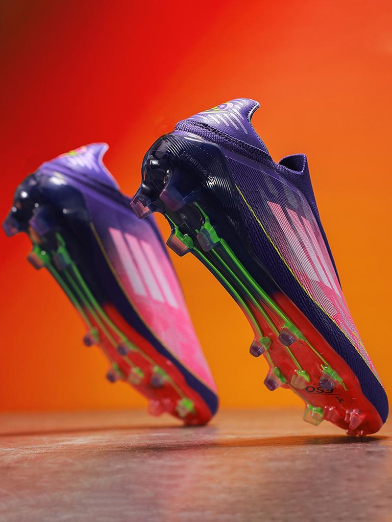 Unisex Soccer Shoes for Youth Students, Soccer Cleats, Long Studs Design, Competition Training Sports Footwear, Durable and Comfortable Football Boots