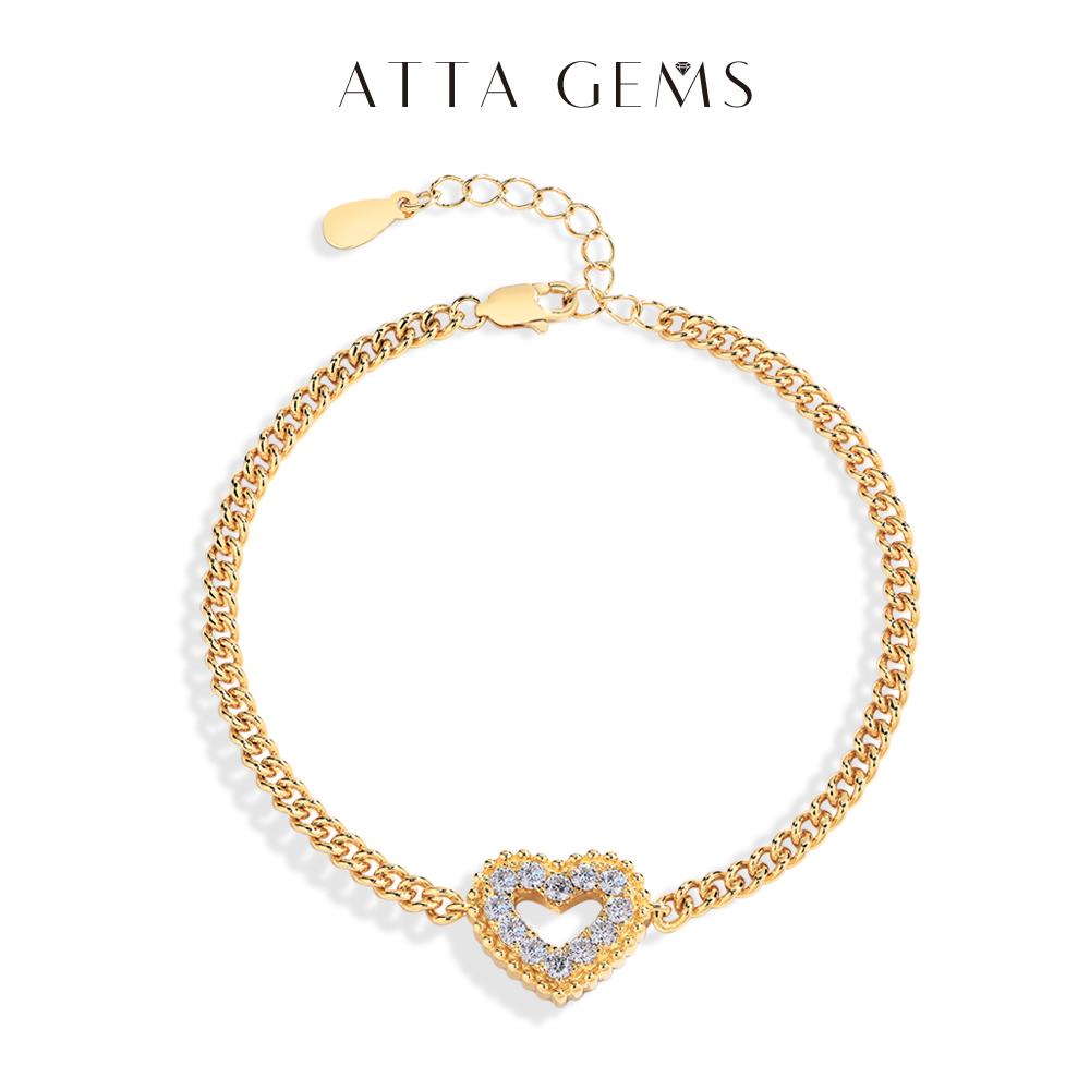 Heart design Synthetic Moissanite Tennis Bracelet D VVS1 Birthday Party Gift Beautiful Jewelry B017