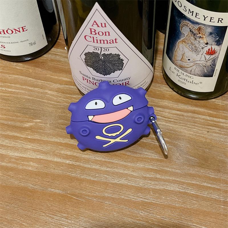 1 Koffing headphone case,Cute wireless Bluetooth earphone case, drop resistant, durable and stylish accessory, suitable for AirPods pro3/1/2/3/4/pro/pro2(Different models may have different shapes)