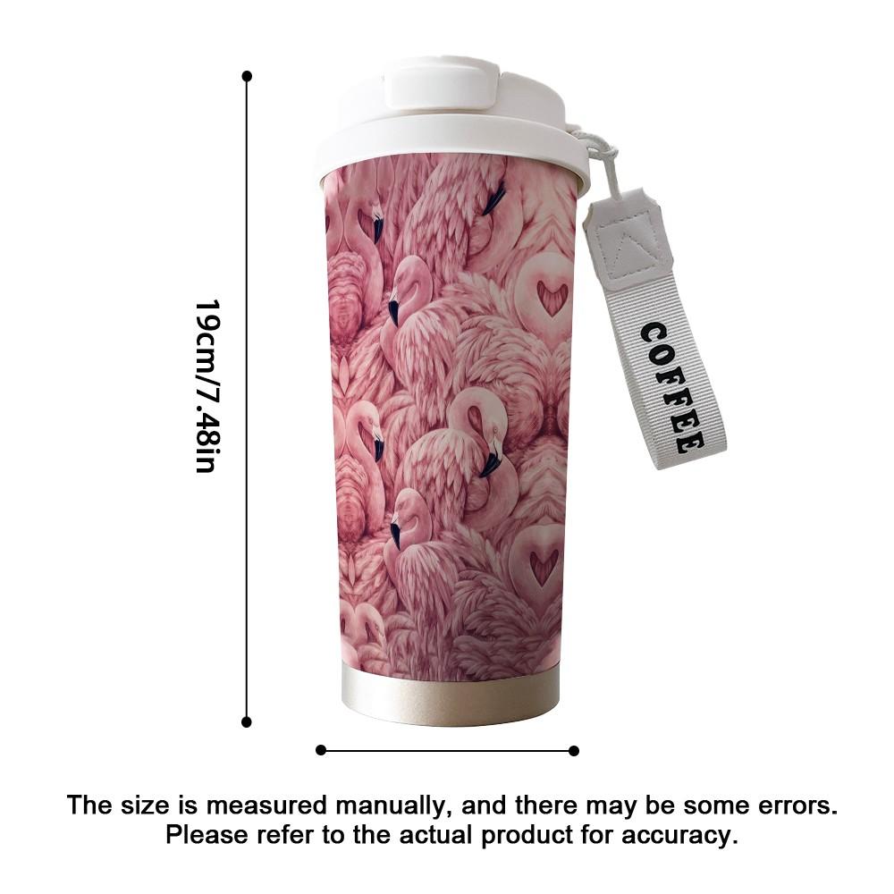 Abstract Peacock Pattern Coffee Cup, Portable Dual Drink Insulated Mug, Heat/cooling Travel Tumbler, Office & Outdoor Essential