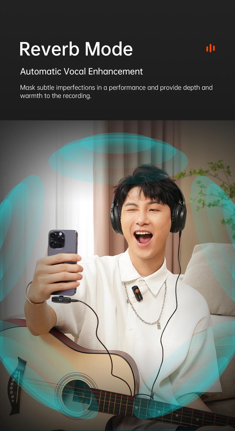 hohem MIC-01 Wireless Lavalier Microphone, DSP Noise Cancellation, 20-Hours Battery, Wireless Mircophone for Android, PC, Camera, Interview, Vlogs (2 TX + 1 RX + Charging Case),Perfect with hohem iSteady M6/ MT2/ Mobile+/Android/ Iphone 17 series