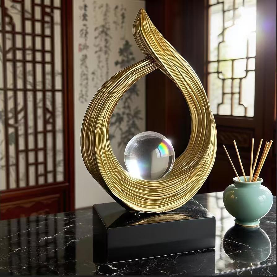 Italian Minimalist Art Sculpture Resin Decor, Living Room Entryway TV Cabinet Wine Rack Decoration, Office Desk Ornament, Moving Gift