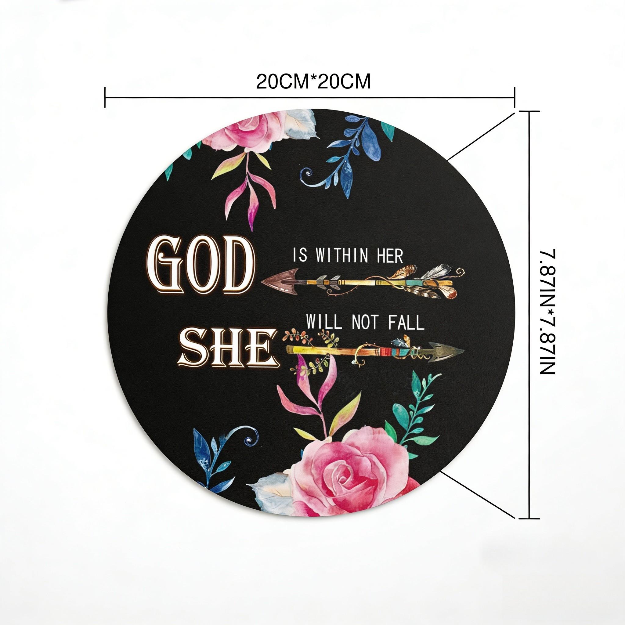 Fashion Arrow Round Mouse Pad, Anti-Slip Rubber Base, Small Desktop Mat for PC, Laptop, Office, Gaming, Gift for Girls and Women, 7.87 Inches