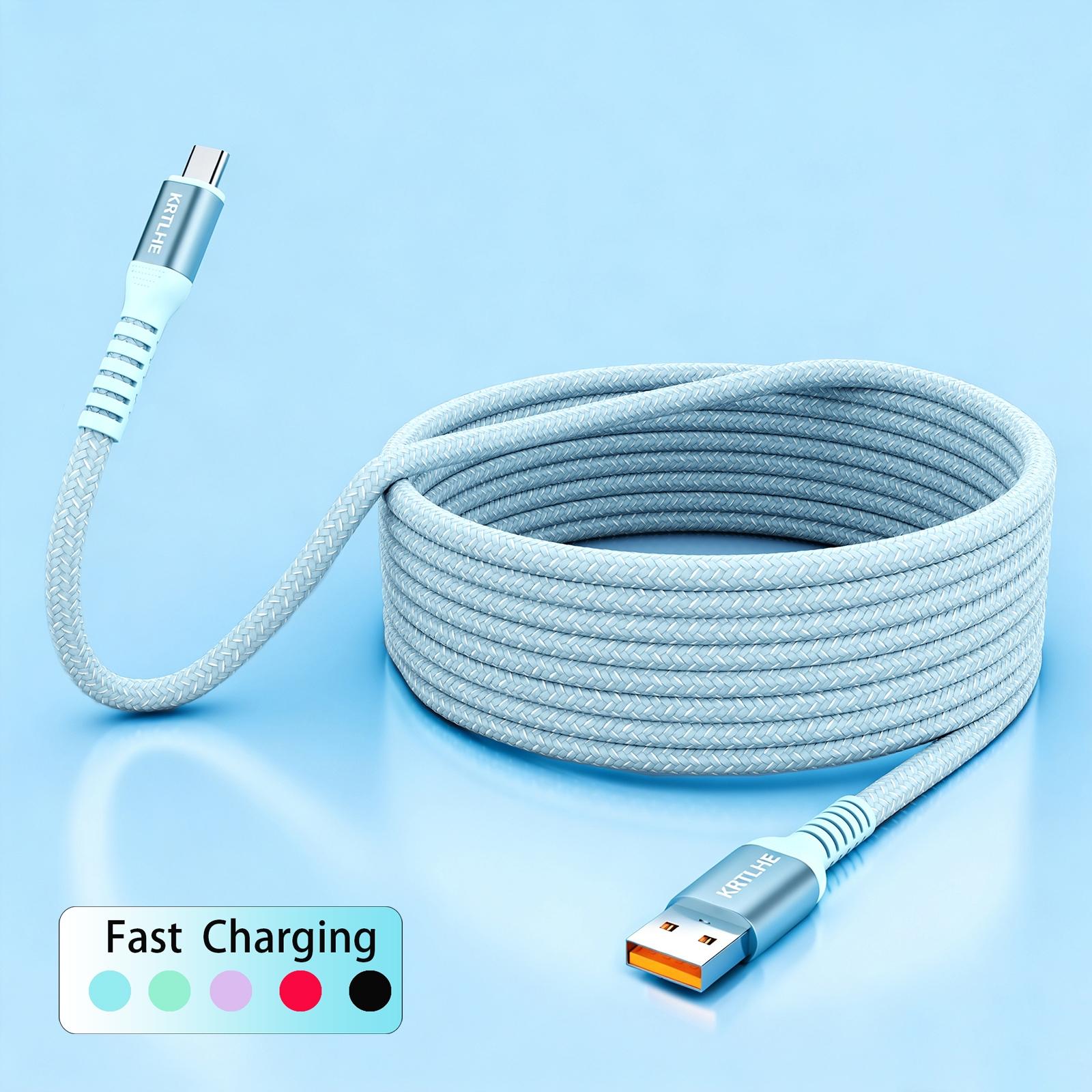 3pcs,60W Nylon Braided,Fast Charging USB-C Cable, High-Speed Data Sync, Durable Round Shape, Male to Male, 100.58cm/201.17cm, with USB to Type-C, for Xiaomi, Huawei, for SamSung, OnePlus, for VIVO, Oppo, for Infinix & other C-connected devices.