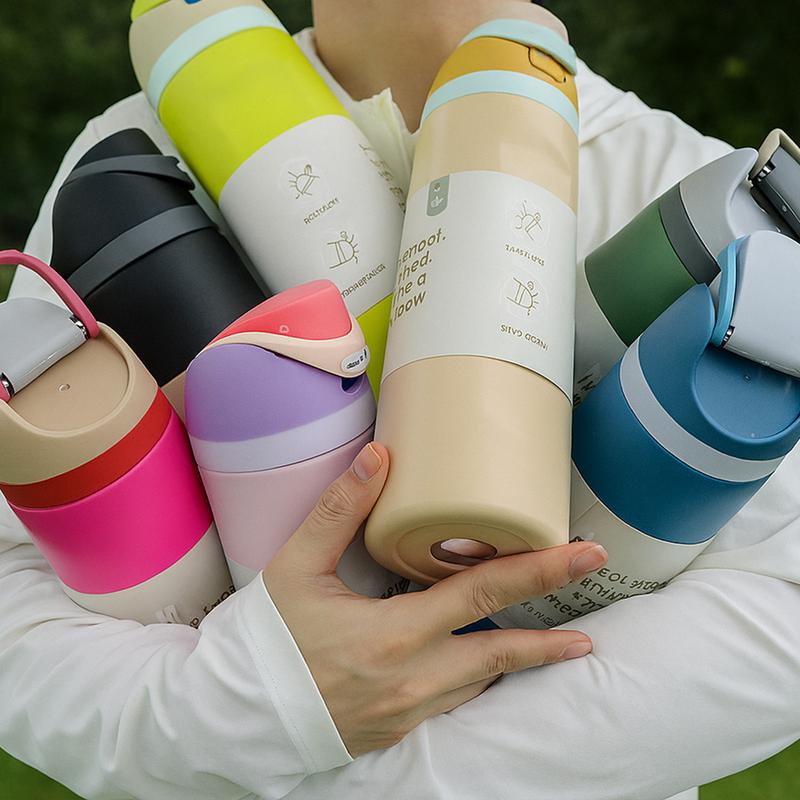 19/24/32oz Vacuum Insulated Thermal Tumbler with Flip Lid, Keeps Drinks Hot 12H/Cold 24H, Leakproof Travel Coffee Mug for Home or Office Desk, Insulated Cup for Indoor Use, Reusable Thermal Mug, Vacuum Flasks, Great Gift for Women, Men and Friends