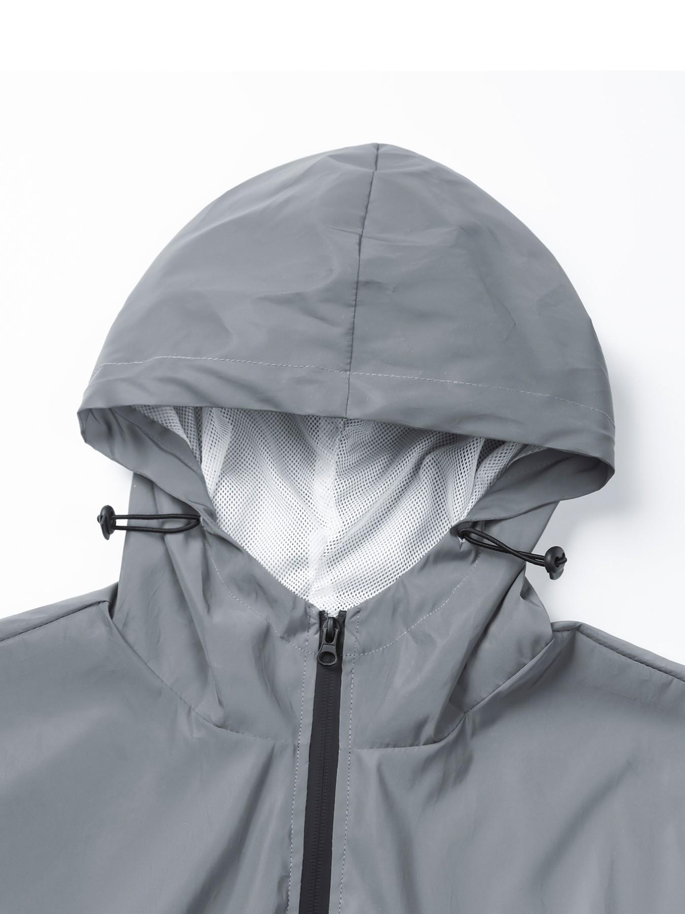 Men's Sleeveless Vest with Zipper, Mesh Lining, Reflective Material for Night Use, Casual Loose-Fitting Outer Vest