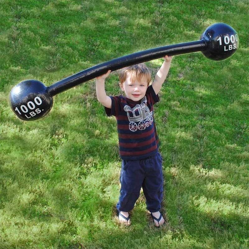 Interactive Inflatable Barbell Toy, Party Game Prop, Realistic Inflatable Dumbbell, Fun Entertainment Accessory, Perfect for Parties