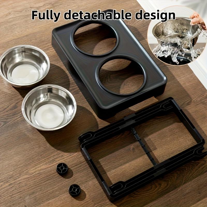 Adjustable Height Dog Bowl Stand with NeckGuard, 1 Count Durable Pet Feeding Station forCats and Dogs, Easy Cleaning, Space-saving,Comfortable Feeding Experience
