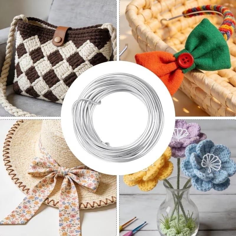 32.8 Feet 3mm Flexible Aluminum Craft Wire, Ideal for DIY Jewelry Making, Sculpting, Wreath Making, Christmas Decorations, Size 9