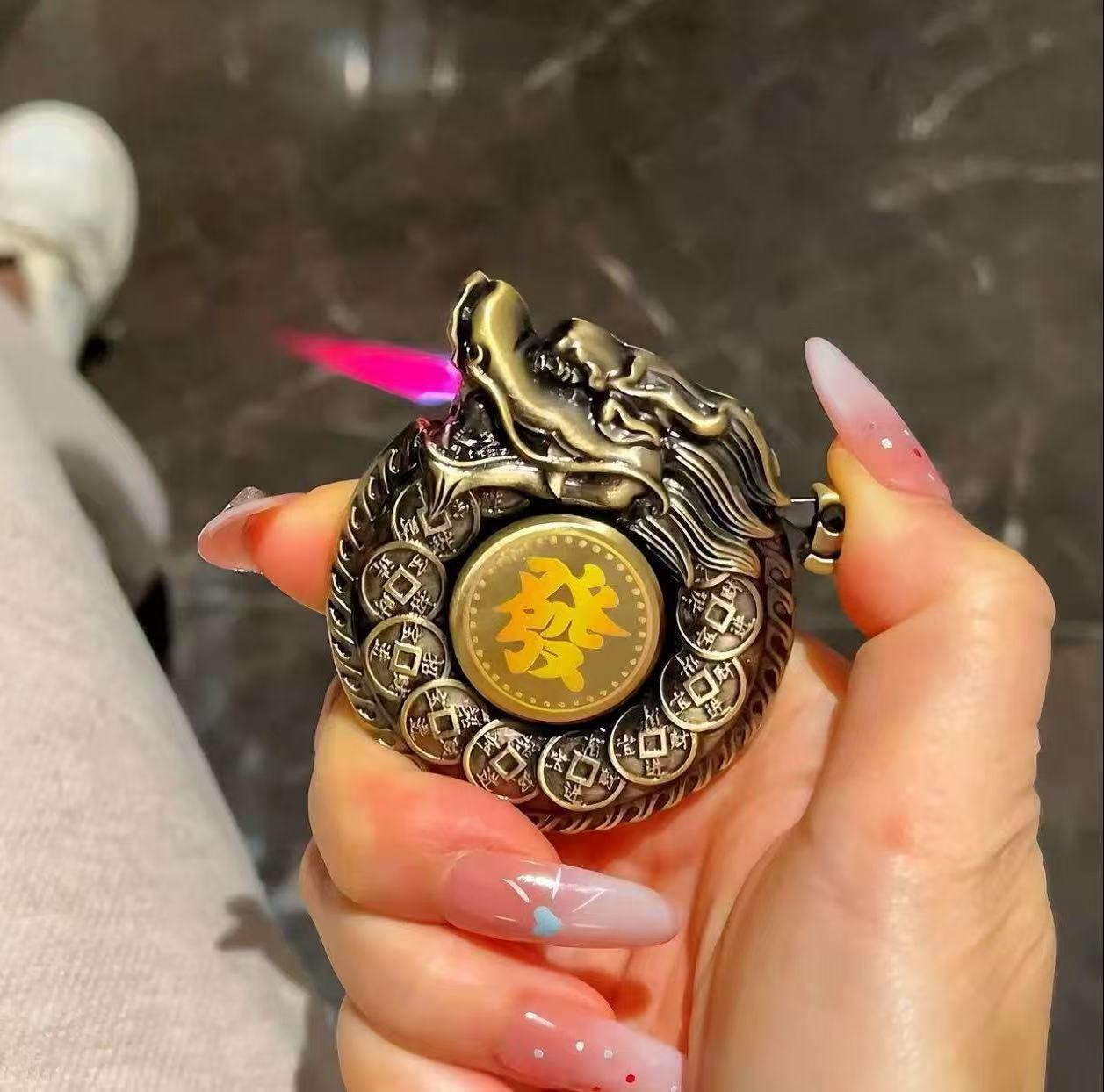 Cool Refillable Lighters Set  | Gun, Snake, Lipstick, Dragon Spinner Designs | Free Gas Cylinder | Windproof & Gift-Ready