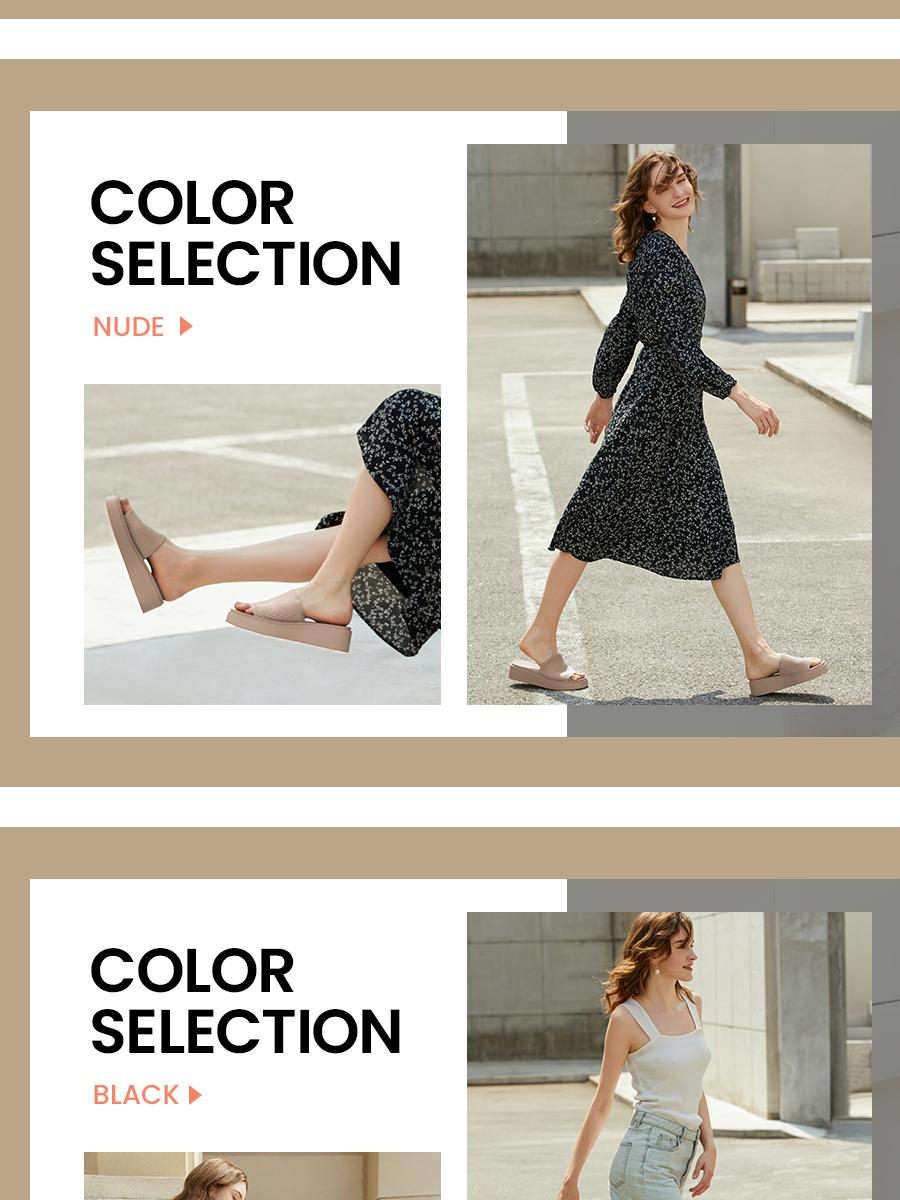 Athlefit Women's Slip On Platform Sandals Comfortable Open Toe Flatform Chunky Sandals Walking Shoes Girl Footwear Summer