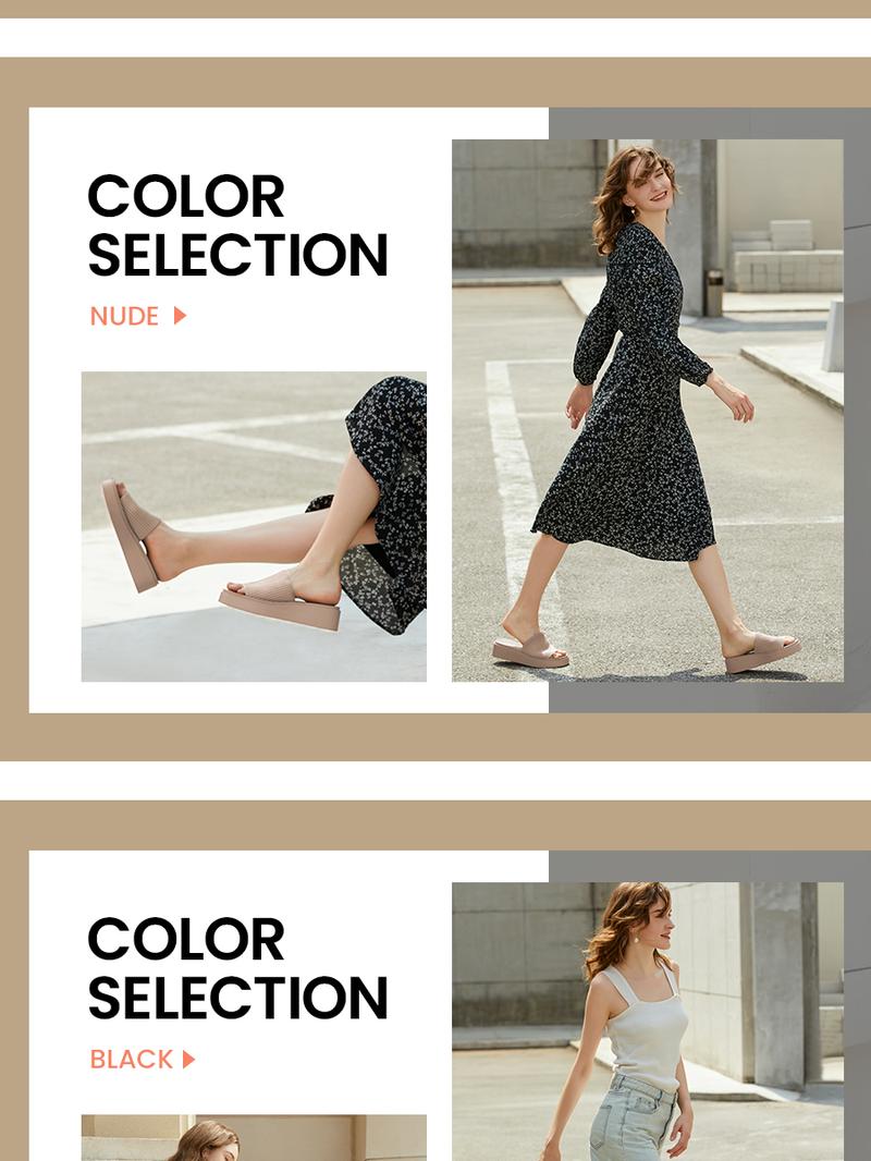 Athlefit Women's Slip On Platform Sandals Comfortable Open Toe Flatform Chunky Sandals Walking Shoes Girl Footwear Summer