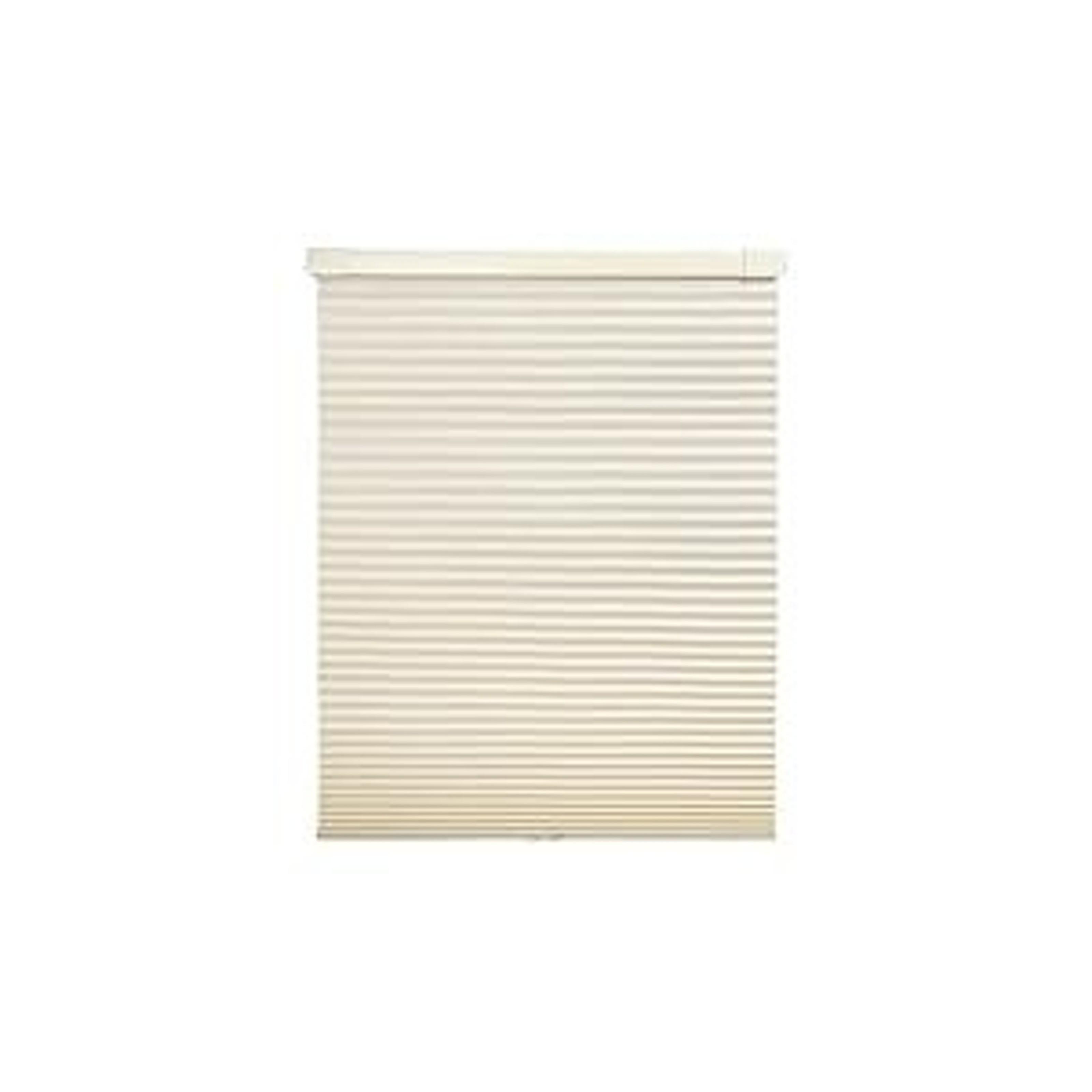 Tool-Free Cordless Pleated Shades with Suction Cups Light Filtering Top Down Bottom Up Pleated Blinds for Window Size 42" W x 64" H, White