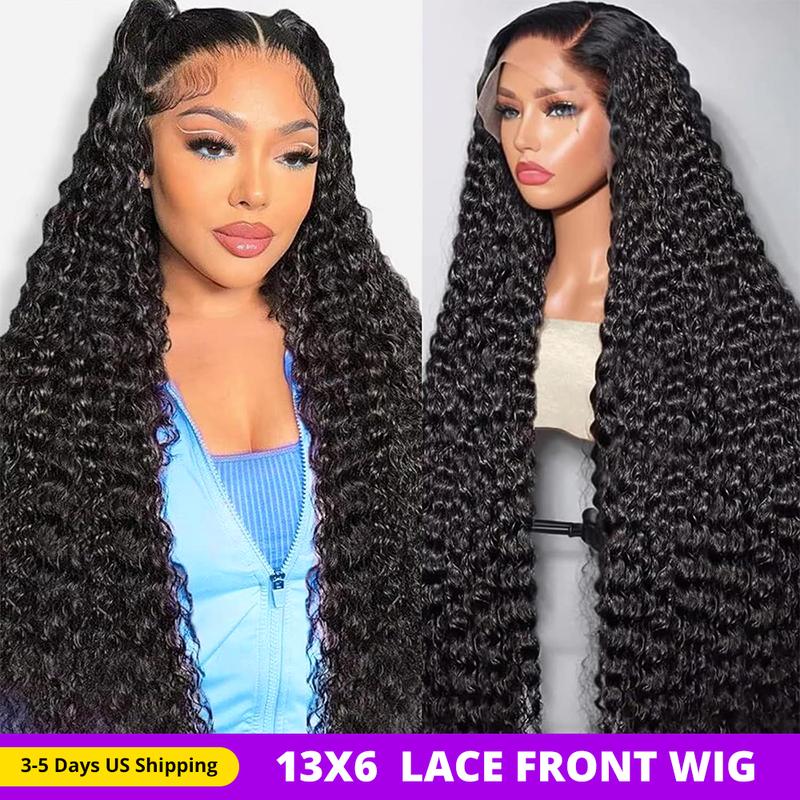 13x6 Deep Wave Lace Front Wig Human Hair 180 Density Pre Plucked Transparent Lace Wig For Women 13x6 Deep Wave Lace Front Wig Human Hair 180 Density Pre Plucked Transparent Lace Wig For Women