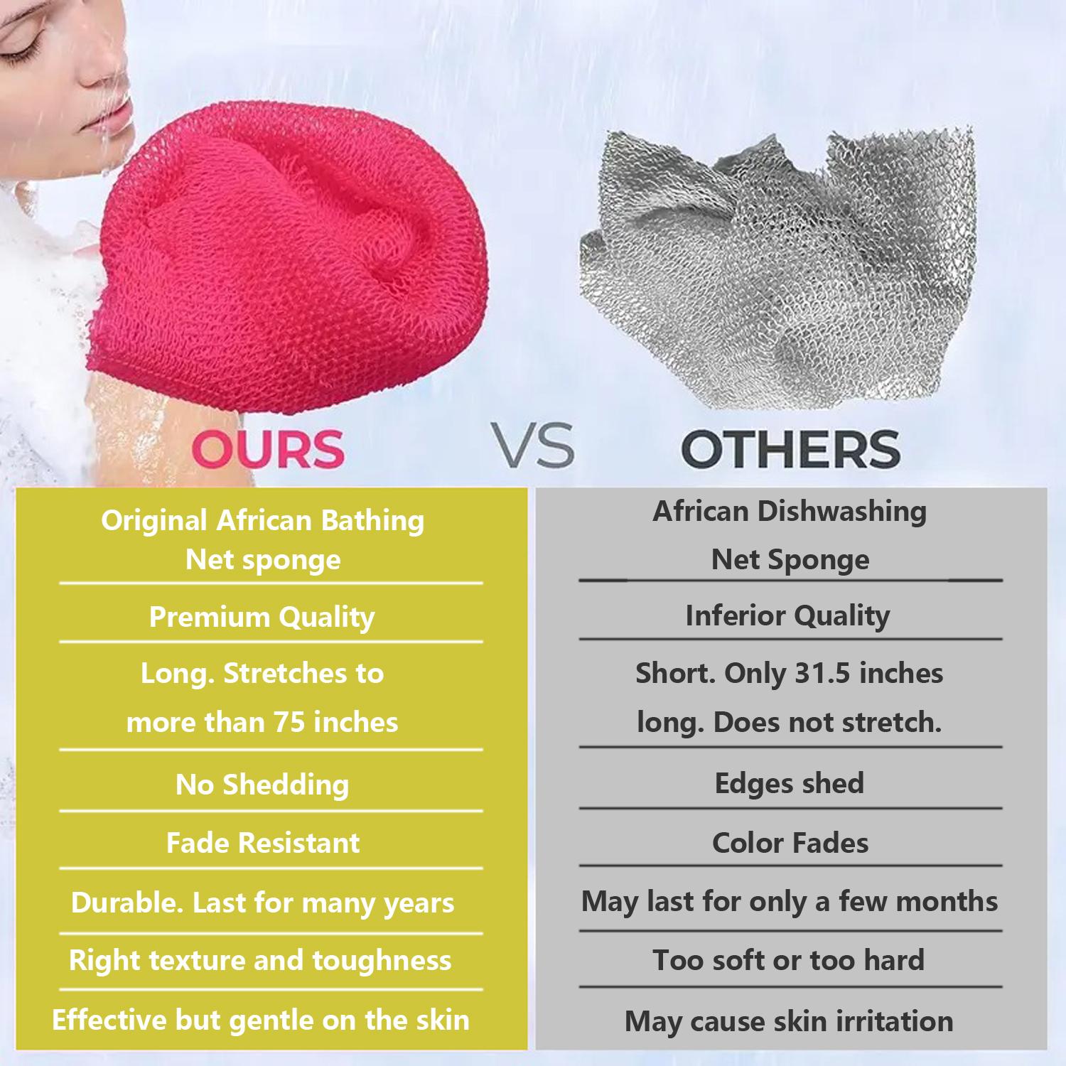 African Exfoliating Net Sponge, Ethically Sourced from Nigeria Bath Sponge, Smooth Skin Bath Sponge Shower