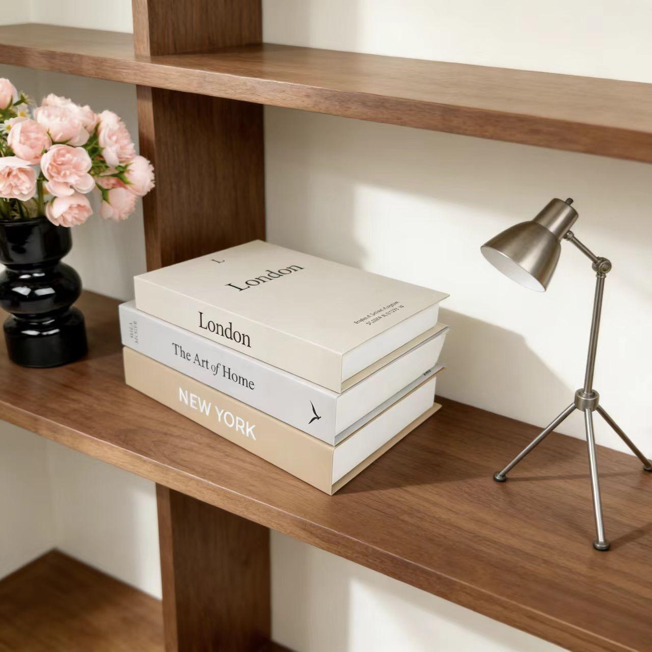 Modern Home Decor Statue Set, Stackable Bookshelf Fake Books, Realistic Prop Photography, Fresh Literary Style Desktop Ornament