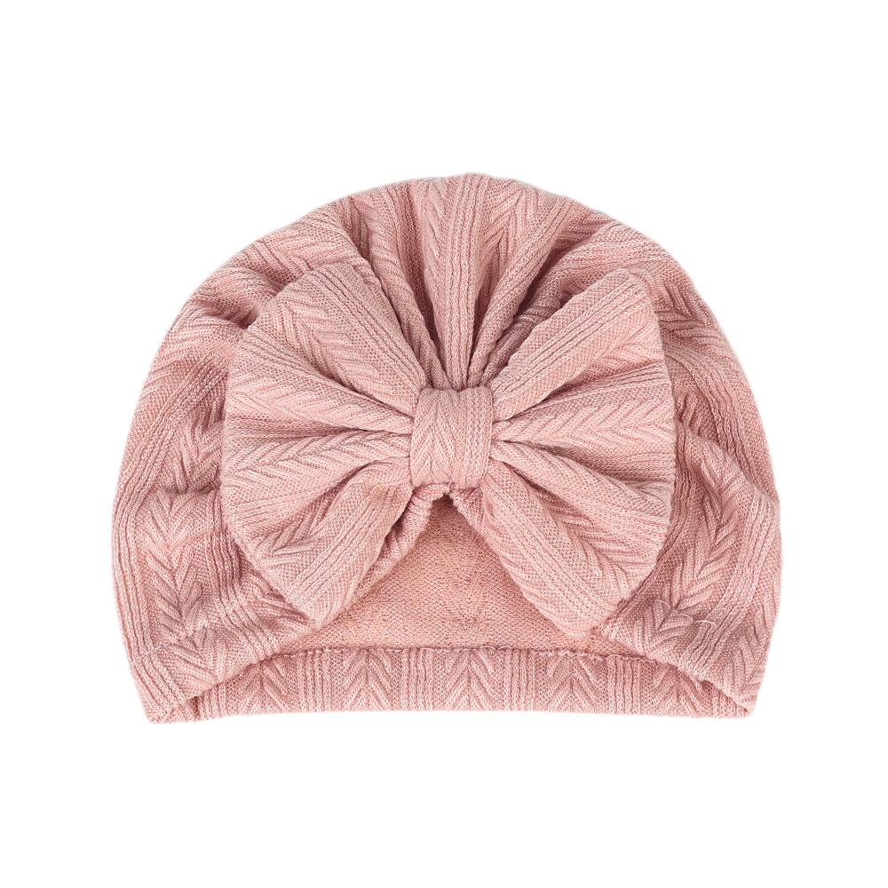 Super Soft Solid Color Bow Baby Beanie, Warm & Breathable Newborn Hat, Cute Stretch Fit for All Seasons, Best