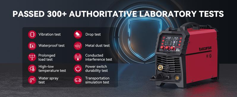 ARCCAPTAIN MIG250 Multi Process Welder 250 Amps MIG Welder Welding Machine Heavy Duty Work Portable Welder welder machine