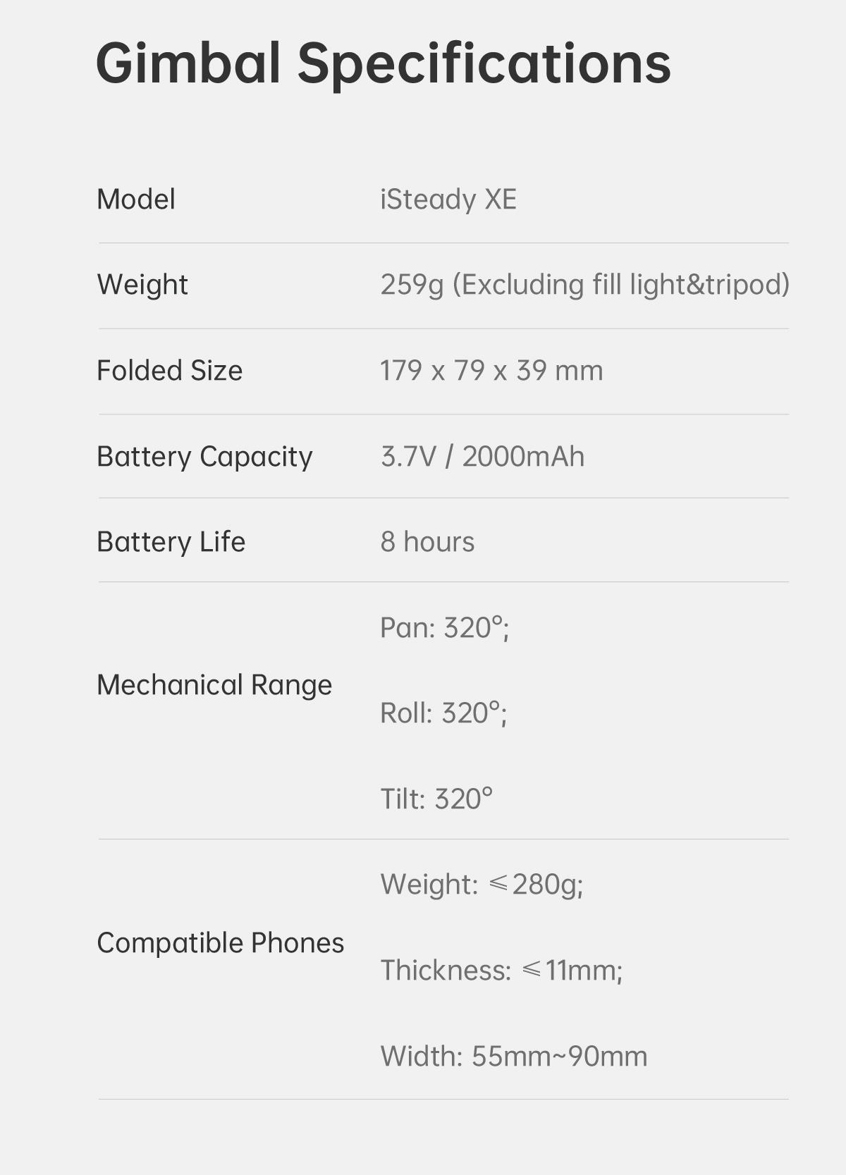 Hohem iSteady XE Kit Gimbal Stabilizer for Smartphone, 3-Axis Gimbal for iPhone 17 series & Android with Magnetic Adjustable Fill Light, Portable & Foldable Stabilizer for Video Recording