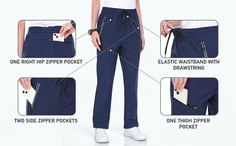 MoFiz Women's Hiking Pants Insulated Outdoor Snow Ski Pants Warm Winter Soft Shell with Zipper Pockets waterproof