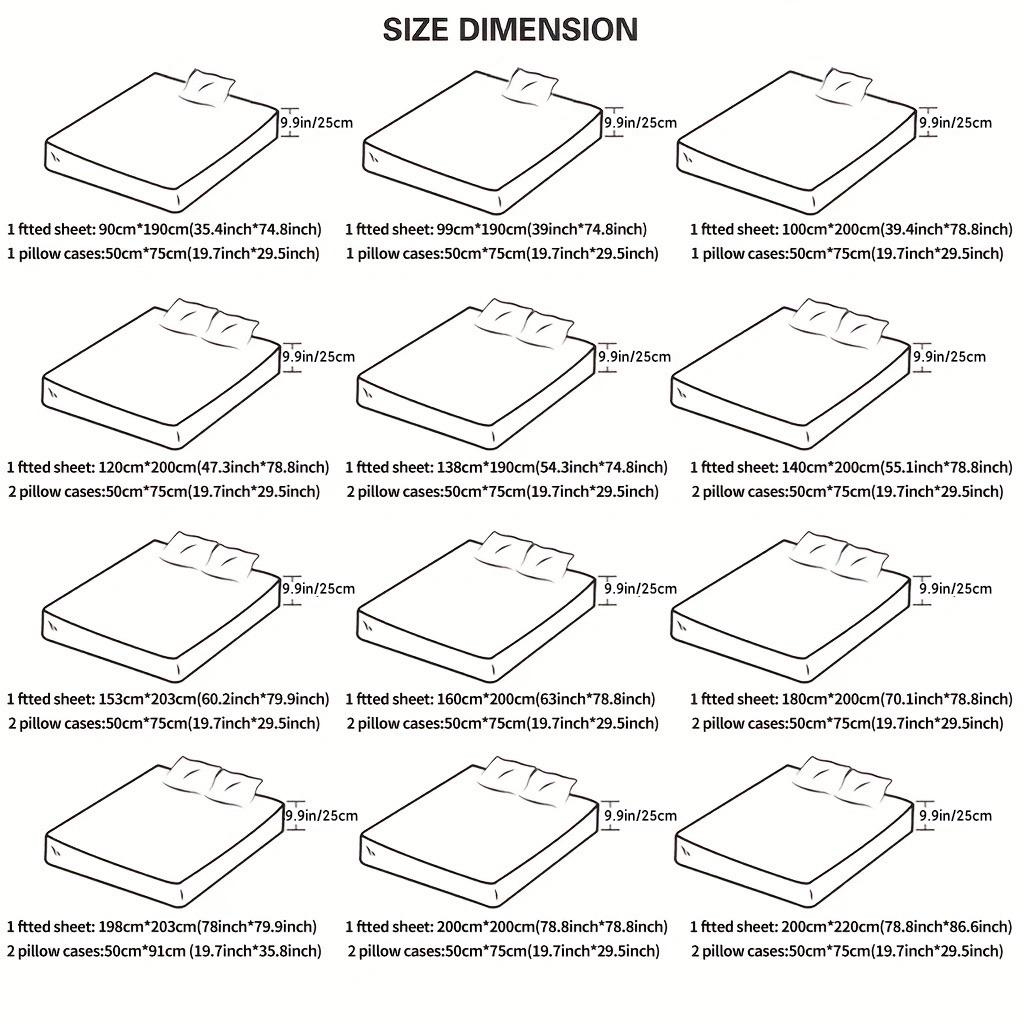 2/3 Pcs Dark Walker Pattern Fitted Sheet Set(1*Fitted Sheet+1/2*Pillowcase,No Filling),High-Definition Digital Printing,Soft And Comfortable Fabric,Suitable For All Year Round,Perfect Gift For Family And Friends On Festivals!