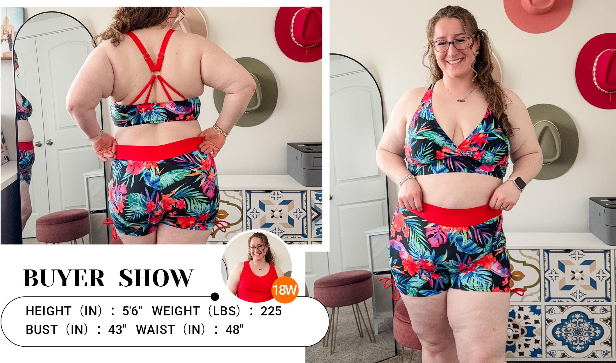 Holipick Women Three Piece Plus Size Tankini Swimsuits Tummy Control Bathing Suits with Sports Bra with Boy Shorts