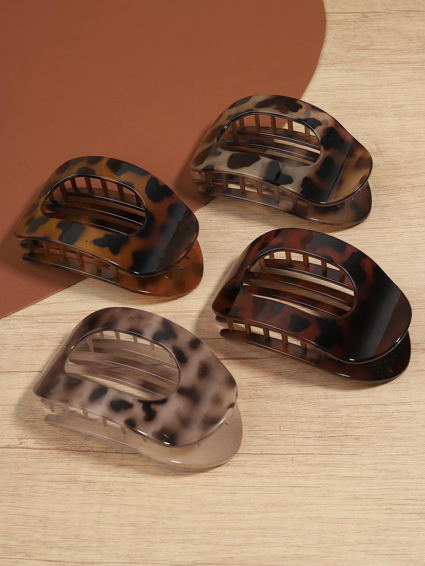 Leopard Pattern Hair Clips, Fashionable Hair Accessories for Women & Girls, Casual Versatile Hair Accessories for Daily Wear