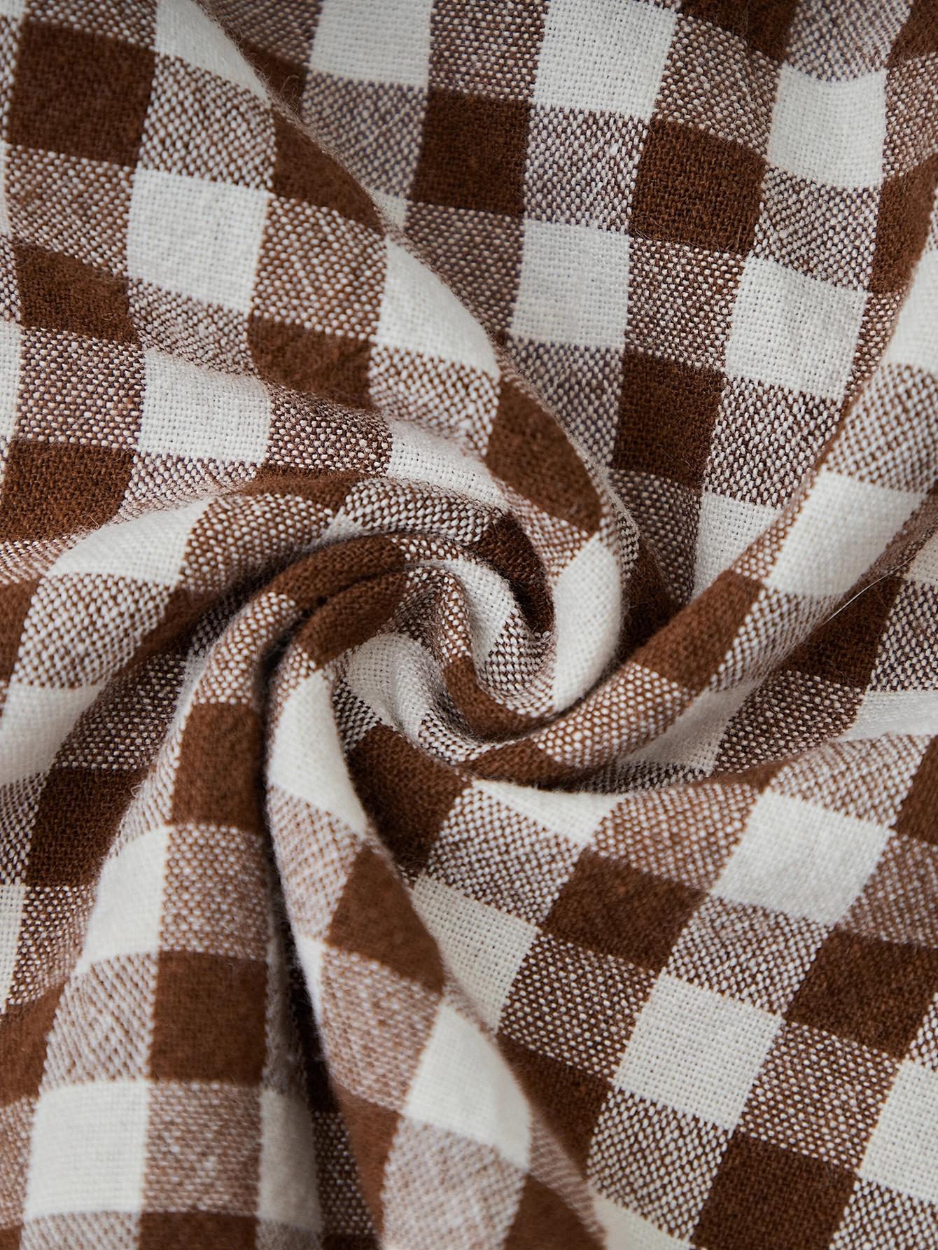 Women's Summer Plaid Vest Set, Elastic Waist Pocket Wide Leg Pants, Casual Comfortable Beach Vacation, Daily Wear, Casual Fashion Set Women's Summer Plaid Vest Set, Elastic Waist Pocket Wide Leg Pants, Casual Comfortable Beach Vacation, Daily Wear, Casual Fashion Set