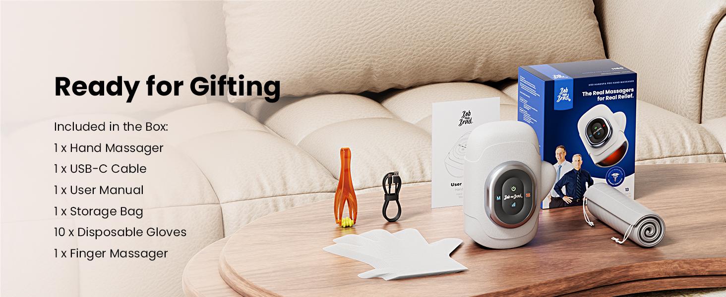 【Bob and Brad H50 Cordless Hand Massager】 with Heat Compression Portable for Arthritis and Carpal Tunnel, Pain Relief,Idea Gift 【Bob and Brad H50 Cordless Hand Massager】 with Heat Compression Portable for Arthritis and Carpal Tunnel, Pain Relief,Idea Gift